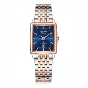 Alexandre Christie AC 8708 Silver Rosegold Blue Lady Slim Elegance LDBTRBU